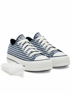 Scarpe da ginnastica Chuck Taylor All Star Lift Platform Gingham A13664C Blu scuro