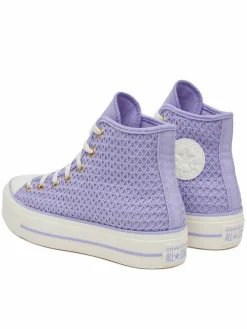 Scarpe da ginnastica Chuck Taylor All Star Lift Platform Knit Kadın Mor A13644C Viola