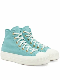 Scarpe da ginnastica Chuck Taylor All Star Lift Platform Gold A11495C Turchese