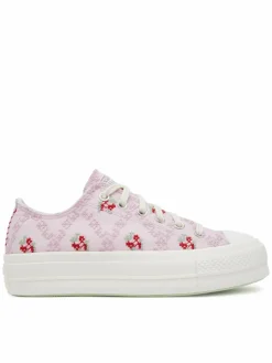 Scarpe da ginnastica Chuck Taylor All Star Lift Platform Rose Cross Stitch A13660C Rosa