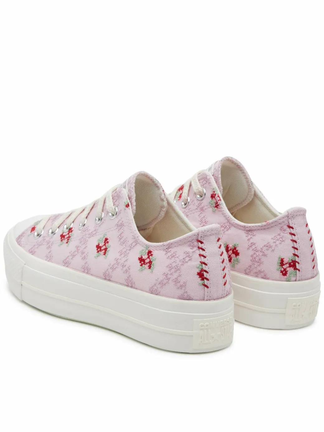 Scarpe da ginnastica Chuck Taylor All Star Lift Platform Rose Cross Stitch A13660C Rosa