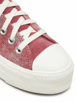 Scarpe da ginnastica Chuck Taylor All Star Lift Platform Suede Shimmer A11634C Rosa