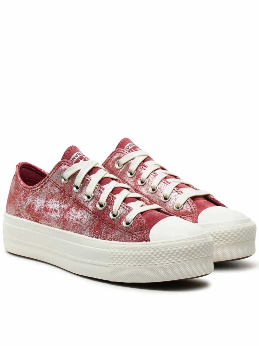 Scarpe da ginnastica Chuck Taylor All Star Lift Platform Suede Shimmer A11634C Rosa
