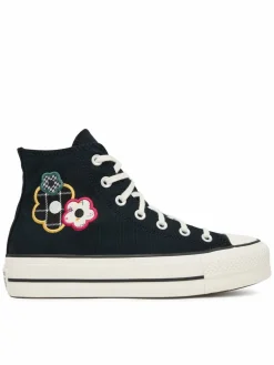 Scarpe da ginnastica Chuck Taylor All Star Lift Platform Floral Patchwork A15534C Nero