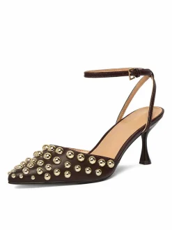 Scarpe stiletto CEO-HY0570-1 Marrone