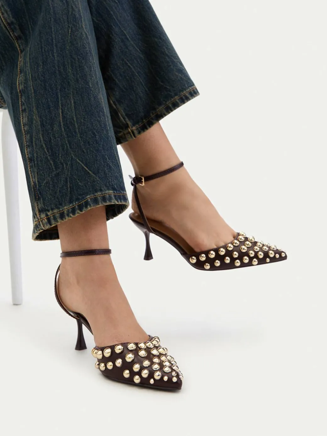 Scarpe stiletto CEO-HY0570-1 Marrone