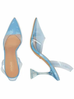 Scarpe stiletto ZALHT-02 BLUE PU Trasparente