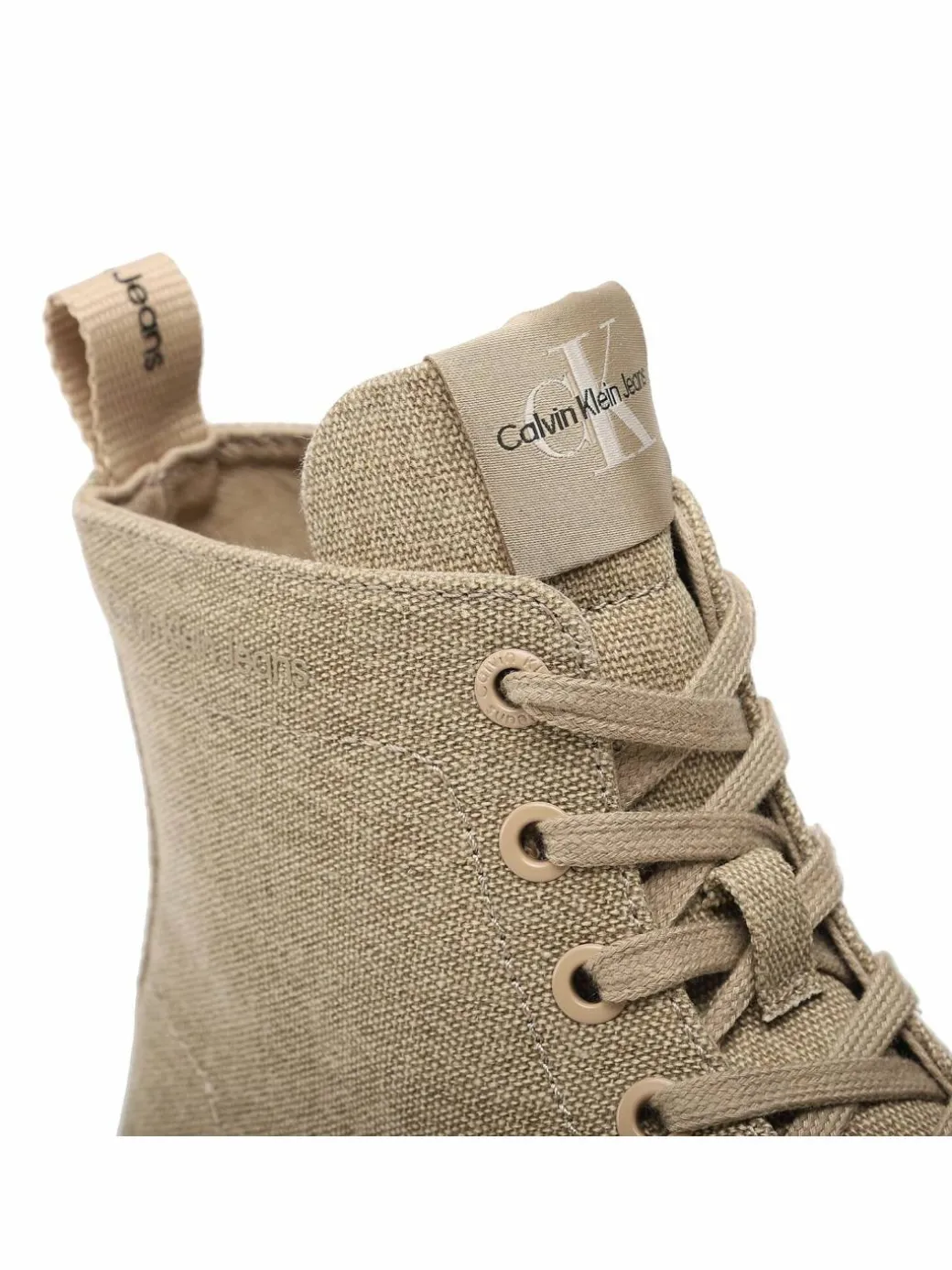 Scarponcini Chunky Combat Laceup Boot Co YW0YW01239 Beige