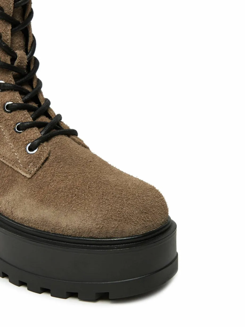 Scarponcini Flatform Zip Laceup Mg S YW0YW01554 Marrone
