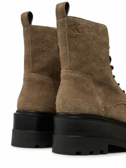 Scarponcini Flatform Zip Laceup Mg S YW0YW01554 Marrone
