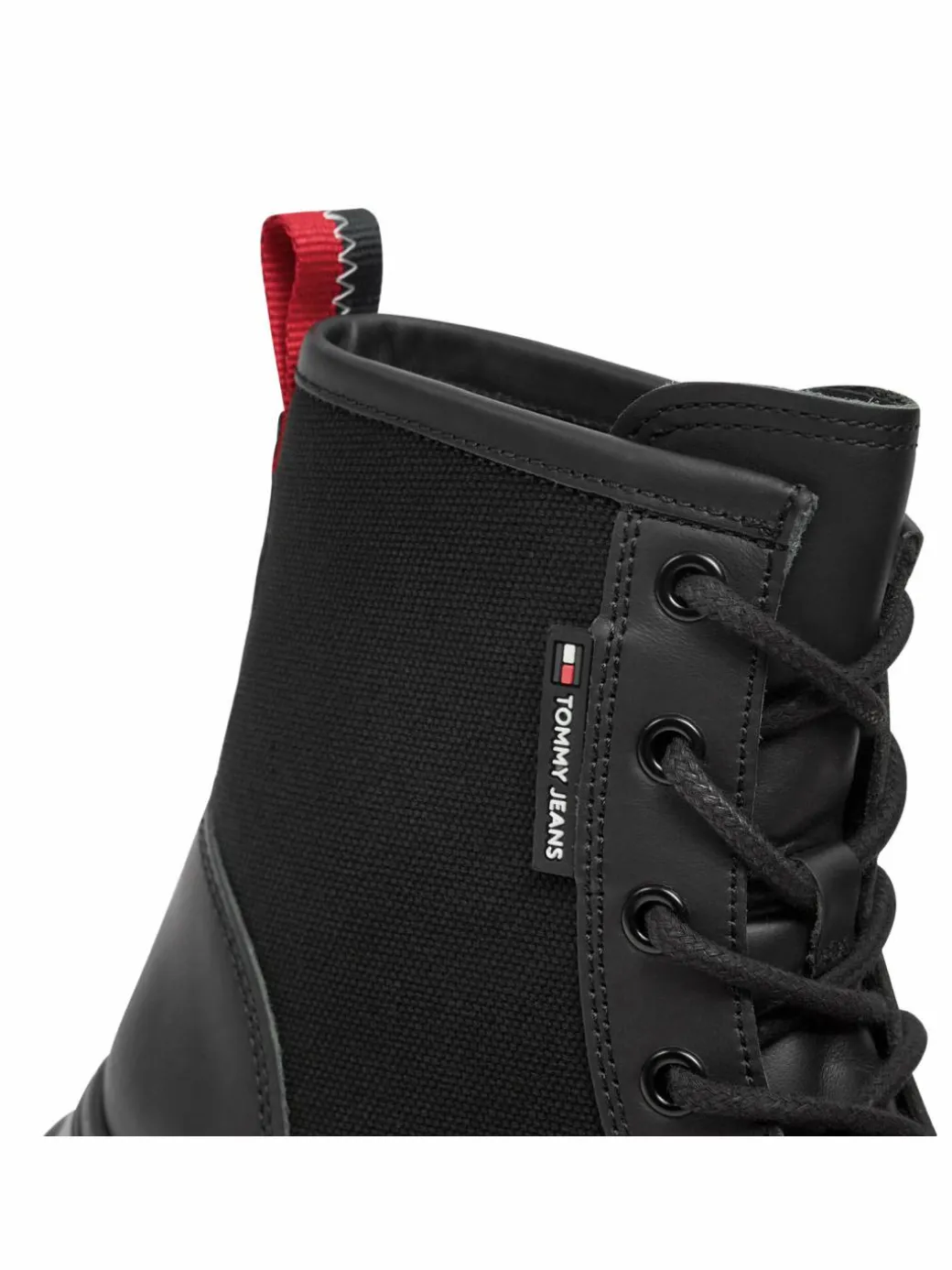 Scarponcini Tjw Chunky Lace Up Boot Mix Mat EN0EN02554 Nero