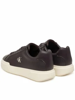 Sneakers Chunky Cupsole Laceup Lth YW0YW01947 Marrone scuro