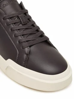 Sneakers Chunky Cupsole Laceup Lth YW0YW01947 Marrone scuro