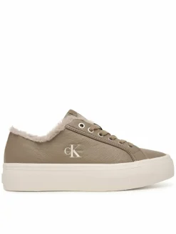 Sneakers Vulc Flatf Laceup Lth Fur HW0HW03235 Beige
