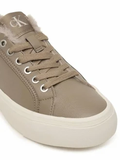 Sneakers Vulc Flatf Laceup Lth Fur HW0HW03235 Beige