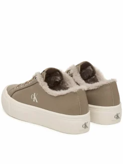 Sneakers Vulc Flatf Laceup Lth Fur HW0HW03235 Beige