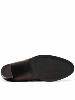 Stivaletti Brooke II Calfskin Bootie Heel 802974475003 Marrone