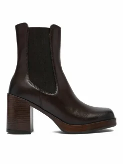 Stivaletti C-27740PE-PLATEAU Marrone scuro