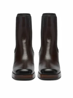 Stivaletti C-27740PE-PLATEAU Marrone scuro
