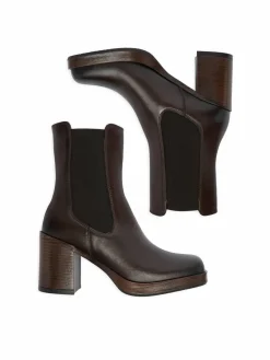 Stivaletti C-27740PE-PLATEAU Marrone scuro